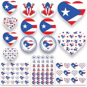 Puerto Rico Stickers, 230 Stickers of Puerto Rico Flag Stickers, Puerto Rican Stickers, Puerto Rico Stickers for Scrapbooking, Puerto Rico Party Theme, Puerto Rico Stickers for Kids