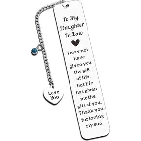 Future Daughter in Law Gifts from Mother in Law, Christmas Birthday Gifts for Daughter in Law, Something Blue Gifts for Bride, Wedding Anniversary Engagement Appreciation Gifts for Daughter-in-Law