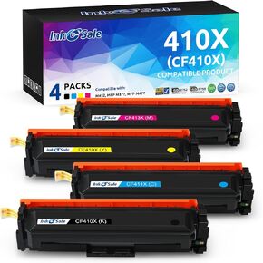 INK E-SALE Remanufactured CF410X Toner Replacement for HP 410X CF410X CF411X CF412X CF413X High Yield 4-Pack Color Set for HP Pro M452dn M452dw M452nw MFP M477fdw M477fnw M477fdn M377dw Printer