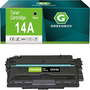 GREENBOX Compatible CF214A Toner Cartridge Replacement for HP 14A CF214A 14X CF214X for Laserjet Enterprise 700 M712n M712dn M712xh Laserjet Enterprise MFP M725 M725dn M725f M725z Printers (1 Black)