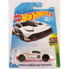 Hot Wheels 2018 50th Anniversary HW Exotics Lamborghini Huracan LP 620-2 Super Trofeo 150/365, White