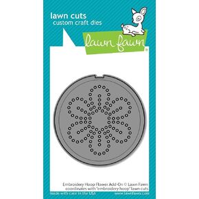 Lawn Fawn LF3379 Embroidery Hoop Flower Add-On Dies