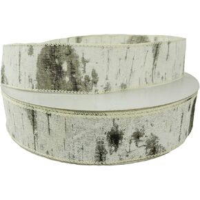 Homeford Christmas Birch Tree Wired Ribbon, 1-1/2-Inch, 50-Yard