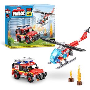 Max Build More City US-Series 218-Piece Brick Box Play Set Fire Station