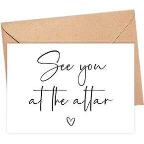 Groom Card From Bride On Our Wedding Day Stationery - See You At The Altar - Husband To Be Letter - Love Gift For Him From Wife - Marry You Vows
