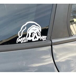 Car Stickers - Car Decals - Halloween - Grim Reaper Lurking - Spooky Stickers - Skeleton Peeker (Pack of 1)