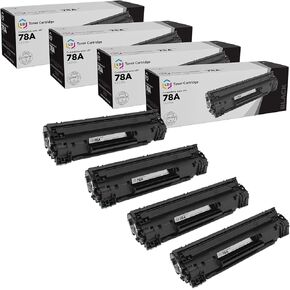 LD Products Compatible HP 78A CE278A Toner Cartridge Replacement for LaserJet Pro: M1536dnf, M1537dnf, M1538dnf, M1539dnf, P1566, P1606dn (Black, 4-Pack)