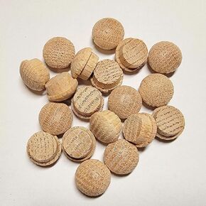 Pinehurst Crafts 1/2-Inch Oak Mushroom Button Top Plugs, Long Shank, Great for Furniture, Tables, Chairs, Cabinetry and Crafts Projects, Pack of 20, Brown, MUSHROOM_OAK_.5IN