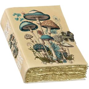 Vintage Mushroom Journal-Aesthetic Botanical Themed Notebook-Beautiful Retro Book of Shadows Journal Sketchbook-Cute Mushroom Gifts Women Grimoire 200 Pages