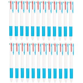 Simply Genius 4-in-1 Multicolor Ballpoint Pens, 4-Color Retractable Ballpoint Pens for Office, School Supplies, Students, Kids Party Favors, Home - Great for Organising, Art & Doodling (60 pack)