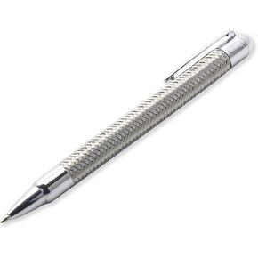 LACHIEVA LUX Stylish Wire Weave Metal Click Ballpoint Pen, Retractable Ballpoint Pen with Nice Gift Box Pack for Writing, Everyday Use (2 Refills)