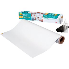 Post-it Flex Write Surface, 4 ft x 3 ft, White Dry Erase Whiteboard Film (FWS4X3)