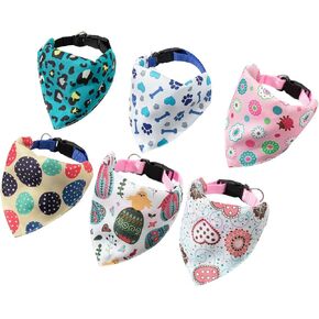 4 PCS Dog Bandana Collar,Cat Bandana Collar,Pet Collar Bandanas for Small Medium Large Dogs and Cats,Random Color,M