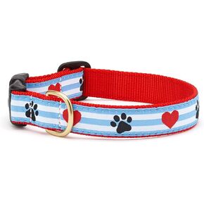 Up Country Pawprint Stripe Dog Collar (Small 9-15" Wide 1")