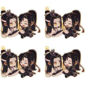 4Pcs Blcak Chinese Mo Dao Zu Shi Bookmark， Grandmaster of Demonic Cultivation Wei Wuxian LAN Wangji Metal hollowing Bookmark Book Accessories and Bookmarks