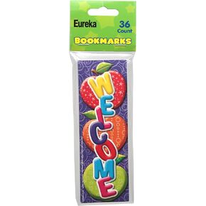 Eureka Color My World Apple Bookmarks, Set of 36, Welcome