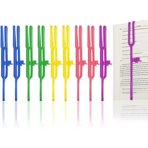 CRIVERS 10pc Silicone Finger Point Bookmark, Lovely Book Marker Strap for Office Supplies School Supplies Stationery Gift
