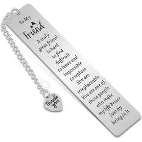 Bookmark for Best Friend Gifts Friendship Bookmarks for Women To My Friend Christmas Stocking Stuffers Sentimental Gift for Besties BFF Friend Birthday Graduation Retirement Gift (To My Friend)