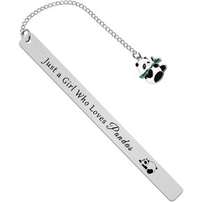 Panda Gifts Just a Girl Who Loves Pandas Bookmark Panda Themed Gift Animal Lovers Gift Graduation Christmas Birthday Gift for Women Girls Friends Sister Panda Lovers Gift
