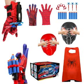 Spider Web Shooter Toy for Men and Kids, Super Spider Webs Shooters Hero with Wrist Toys Set Cool Stuff Funny for Christmas Halloween Birthday Gifts 2 Packs