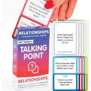 GET Talking: Relationships - 150 Expert-Written Questions on 50 Conversation Starter Cards for Couples - Put Away Your Phones - Meaningful Conversation Card Game for Adult Couples