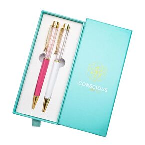 Conscious Items - Crystal Pen Set - The Self-Cleansing Crystal Pens - Super Set - Fancy Pens for Women - Gemstone Pen - Cute Pen - Unique Pens - Decorative Pens