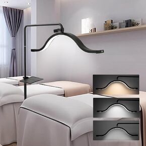 Eyelash LED Floor Lamp Estheticians Light, Tattoo Light, Pmu Lamp, Facialist Moon Lamp, Lighting for Beauty Filming Content Creation (Black)