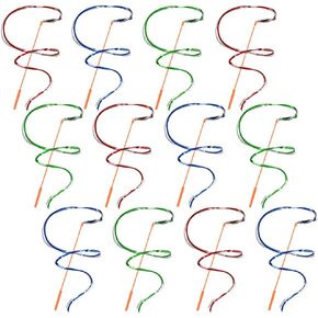 ArtCreativity Rainbow Dance Ribbon Streamers for Kids, Set of 12, Twirling Ribbons for Dancing, Marching Band, Exercise, Pretend Play, Gymnastics Party Favors, Dance Party Decorations