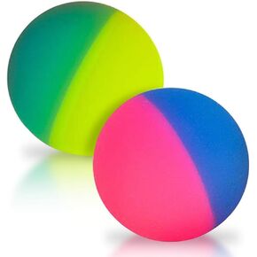 ArtCreativity 3 Inch ICY Bouncy Balls for Kids, Set of 2, Bouncing Balls with a Frosty Look and Extra-High Bounce, Frozen Birthday Party Favors, Goodie Bag Fillers, Fun Assorted Colors