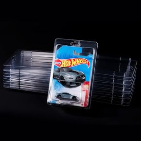 24 pcs Protector Packs Compatible with Hot Wheels Model Car Clamshell Cases Plastic Car Display Protective Case Clear Die Cast Car Blister Pack Covers