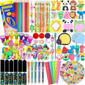 Party Favor for Kids Goodie Bags Stuffers, Stationery Bulk for Kids Students, Classroom Prizes, Treasure Chest Stationery for Students Rewards, Birthday Gifts, Pinata Fillers