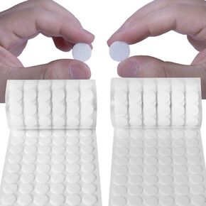 1008 Pcs (504Pairs) Diameter Hook and Loop Fastener Self Adhesive Round Circle Sticky Sticker Dots,The Diameter is 0.59inch Adhesive for Family and Office Use (1008)