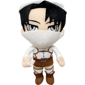 GE Animation Great Eastern Attack on Titan Cleaning Levi Ackerman Stuffed Plush, 8.5"
