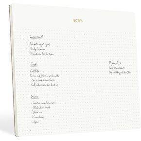 Elegant Desk Notepads for Professionals, Executive's Memo Pads, Minimalist, Gold Foiled, Dotted Layout, 3 Pack, 225 Sheets Total (75 Each), 6.3" x 3.9", 80 GSM, Eco-friendly, FSC™ Certified Small Notepad