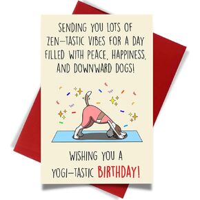 Cheerin Happy Birthday Card for Him or Her - Funny Birthday Card - Humourous Greeting Card - Cat Birthday Card for Cat Lovers Men Women