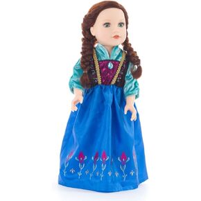 Little Adventures Scandinavian Princess Matching Doll Dress - Doll Not Included - Machine Washable Child Pretend Play and Party Doll Clothes with No Glitter