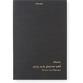 Mål Paper Daily Planner Pad - 100 Sheets, Undated Wall Planner | Daily Task Productivity Notepad | Grateful For & Rate Your Day Sections | 100gsm Ivory Paper | Great for Office, Home or Meal Planning