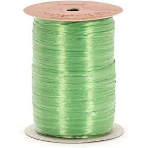 Berwick Offray Green Celadon Raffia Ribbon, 1/4'' Wide, 100 Yards