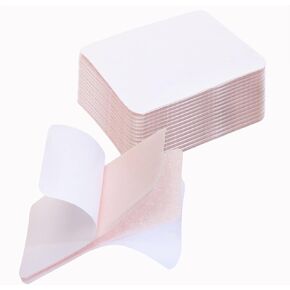 Mini Skater Square 3 x 2 Inch Heavy Duty Sticky Back Hook Strips Self Adhesive Loop Tape Fastener with Adhesive for Bed Sheet Sofa Carpet Cushion Mats Supplies,(15 Sets,Pink)