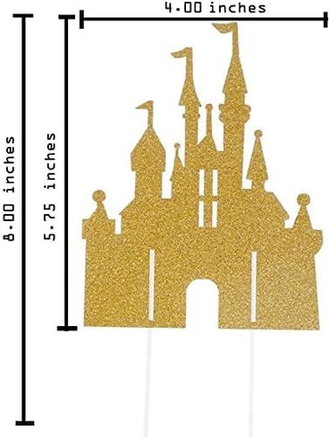 Blue Castle Cake Topper Princess Cake Castle Blue Glitter (ab-25) in Saudi Arabia