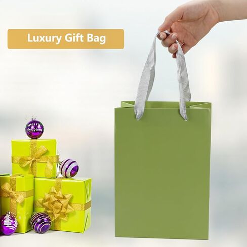 أكياس هدايا Prembag مقاس 9.8 بوصة مع مقابض شريطية، 4 عبوات فاخرة من أكياس الهدايا الورقية ذات اللون الأحمر الداكن لأعياد الميلاد والذكرى السنوية وعيد الميلاد in Saudi Arabia