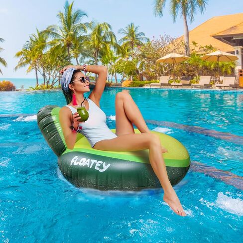 Avocado Pool Float - XtraLarge 37 Inches, Pool Floats Adult | Avocado Inflatable Float with Backrest | River Tubes for Floating | Pool Floaties for Adults | Floaty for Adult in Saudi Arabia