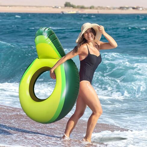 Avocado Pool Float - XtraLarge 37 Inches, Pool Floats Adult | Avocado Inflatable Float with Backrest | River Tubes for Floating | Pool Floaties for Adults | Floaty for Adult in Saudi Arabia