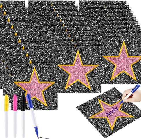 Chivao Movie Star Stickers Star Red Carpet Stickers Personalize Movie Theme Party Decorations with Markers Paint Pens for DIY Home Bar Office Decor(60 Pack) in Saudi Arabia