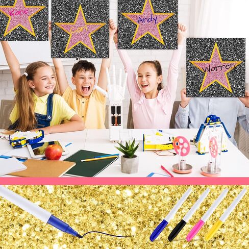 Chivao Movie Star Stickers Star Red Carpet Stickers Personalize Movie Theme Party Decorations with Markers Paint Pens for DIY Home Bar Office Decor(60 Pack) in Saudi Arabia