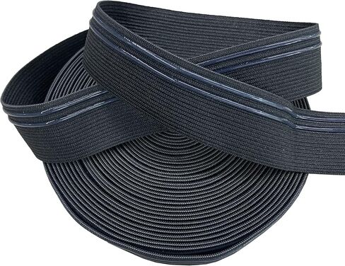Elastic Band Silicone Backed Gripper Elastic Webbing Non-Slip Elastic Ribbon - 5 Yards per roll (30mm(FBA)) in Saudi Arabia