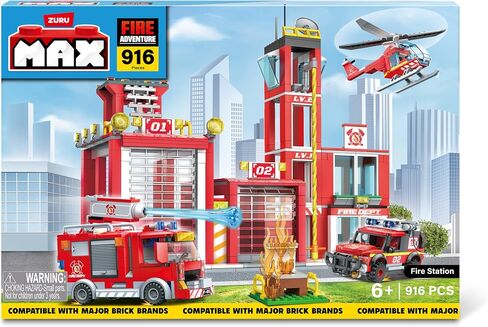 Max Build More City US-Series 218-Piece Brick Box Play Set Fire Station in Saudi Arabia