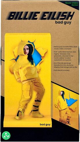 BANDAI Billie Eilish 10.5" Collectible Figure Bad Guy Doll Toy with Music Video Inspired Clothes and Set Backdrop in Saudi Arabia
