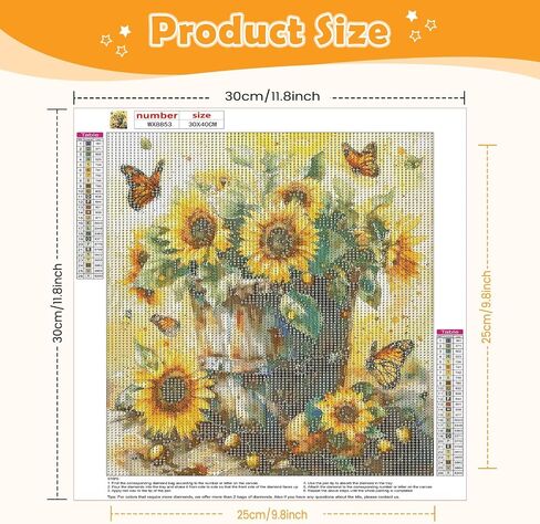 NEWENMO Diamonds Painting Kits for Adults Beginner DIY 5D Gnome Diamond Art Paint with Round Diamonds, Full Drill Green Leaf Diamonds Art Painting Kit Perfect for Home Wall Decor 12x12Inch in Saudi Arabia