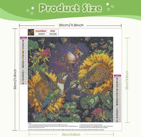 NEWENMO Diamonds Painting Kits for Adults Beginner DIY 5D Gnome Diamond Art Paint with Round Diamonds, Full Drill Green Leaf Diamonds Art Painting Kit Perfect for Home Wall Decor 12x12Inch in Saudi Arabia